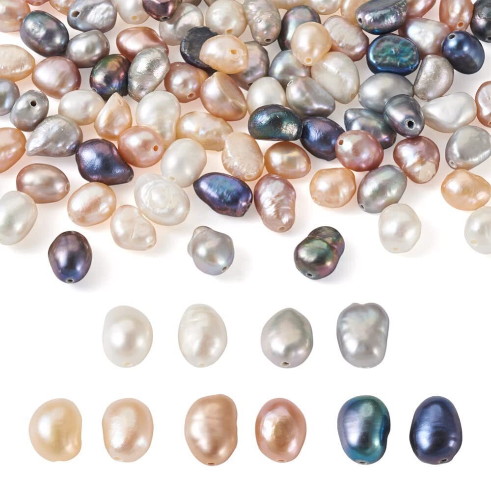 9016 Beadthoven 100pcs Natural Freshwater Pearl Beads 4-6mm Mix Irregular